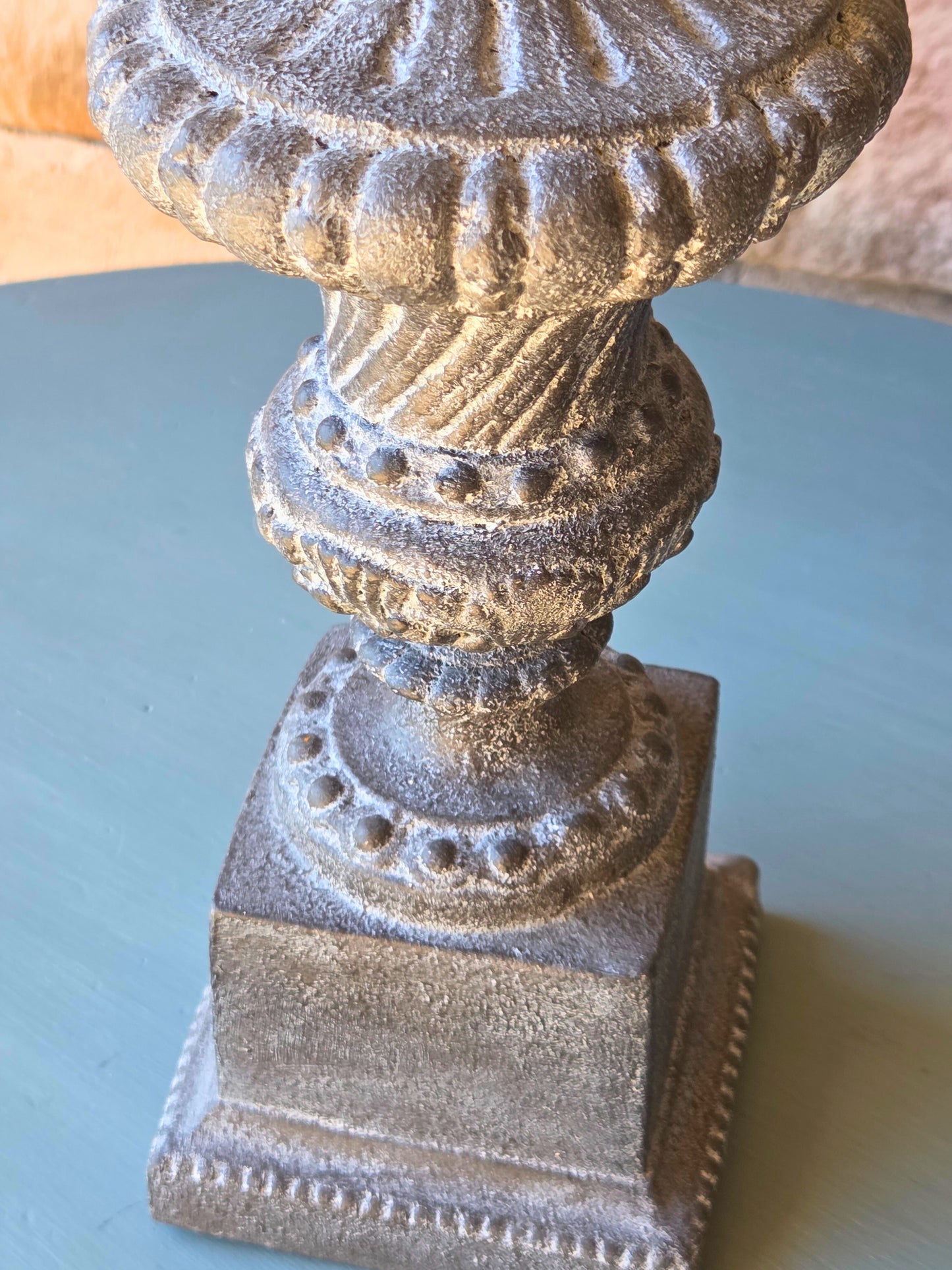 Vintage-Style Weathered Finial Sculpture - Small