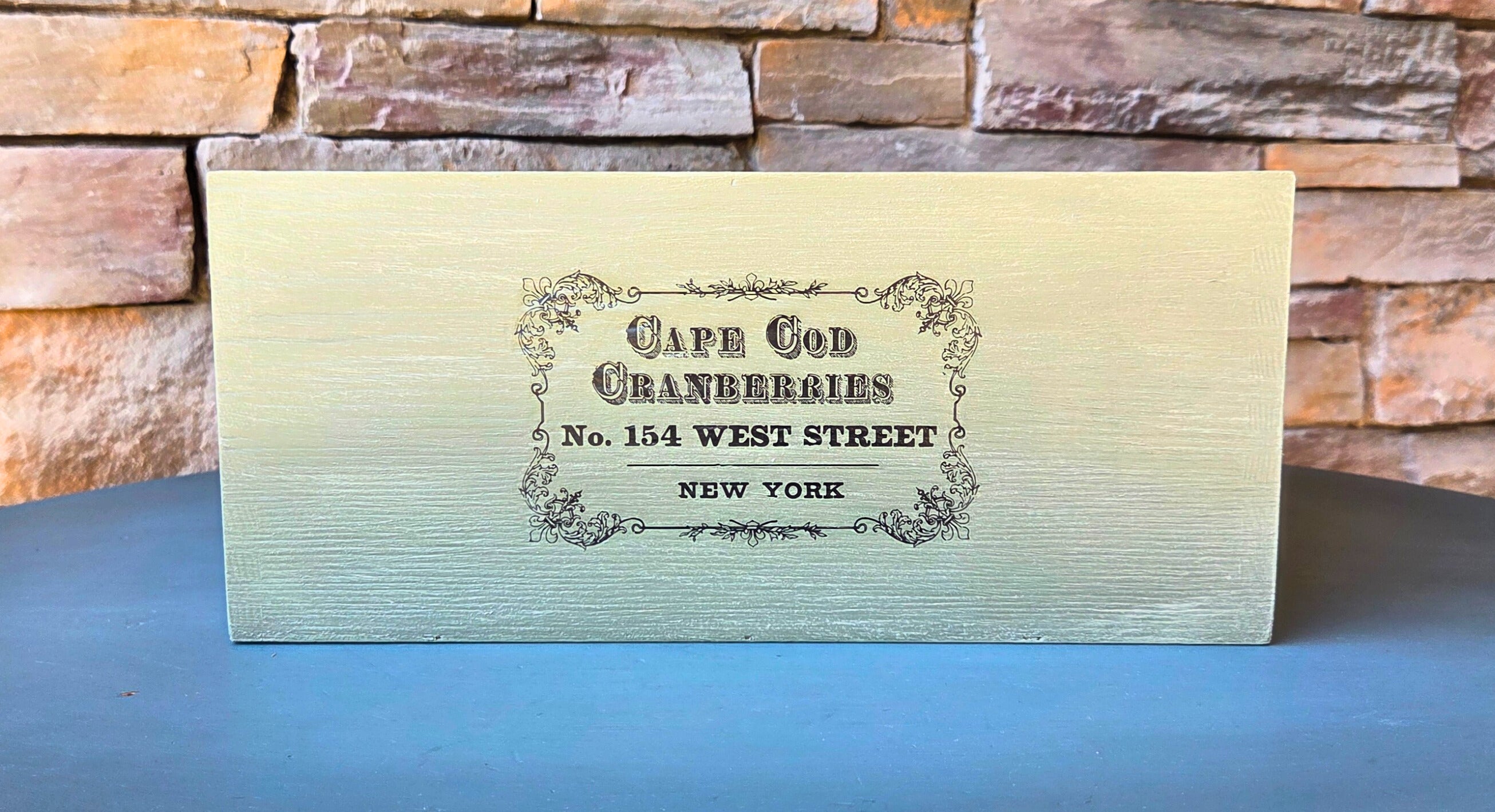 "Cape Cod Cranberries” - Vintage Style Wooden Box