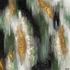 “Verdant Tension” – Abstract Digital Art Print (Instant Download)