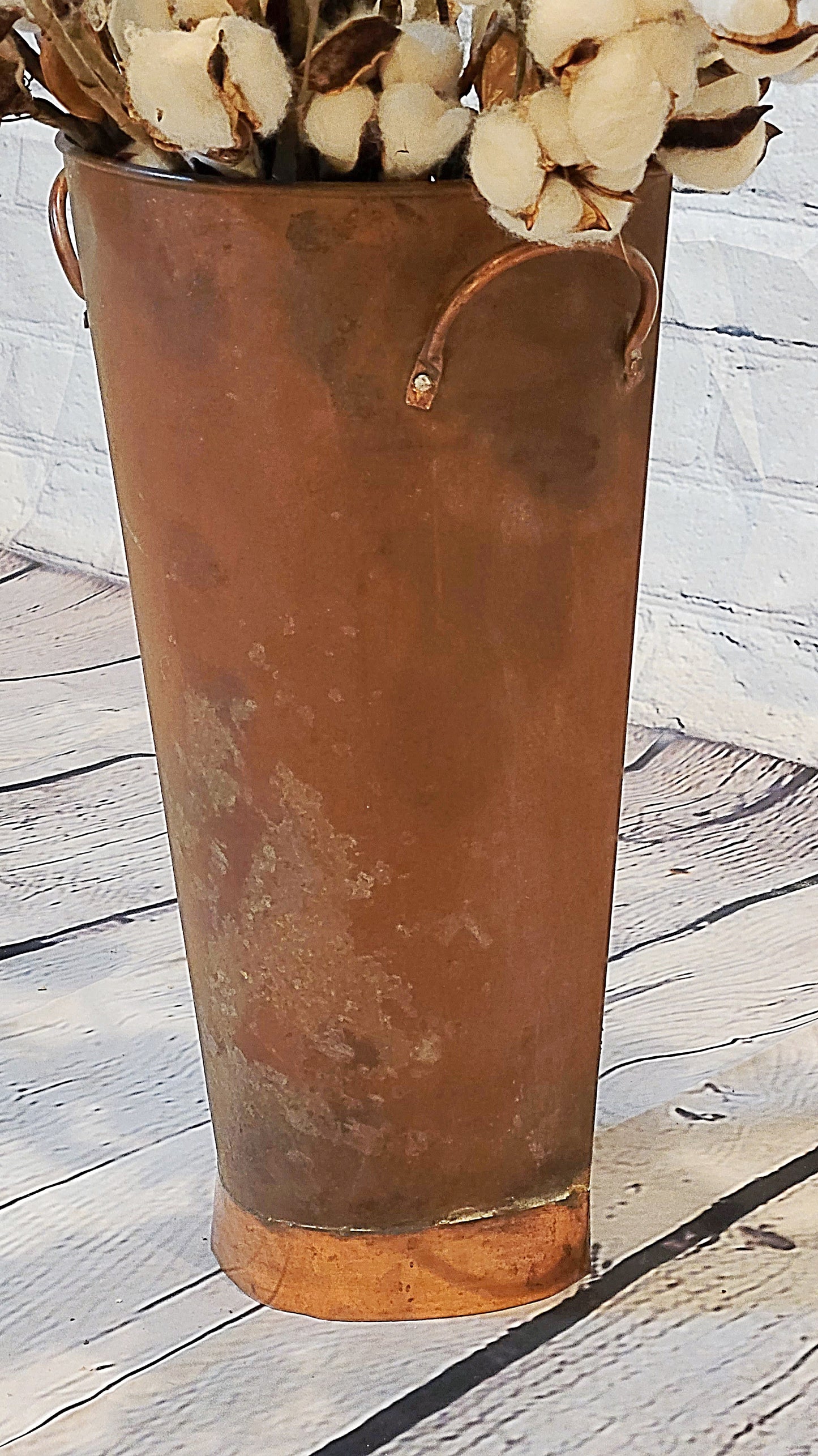 (Sample) Vintage Rustic Bronze Wall Planter