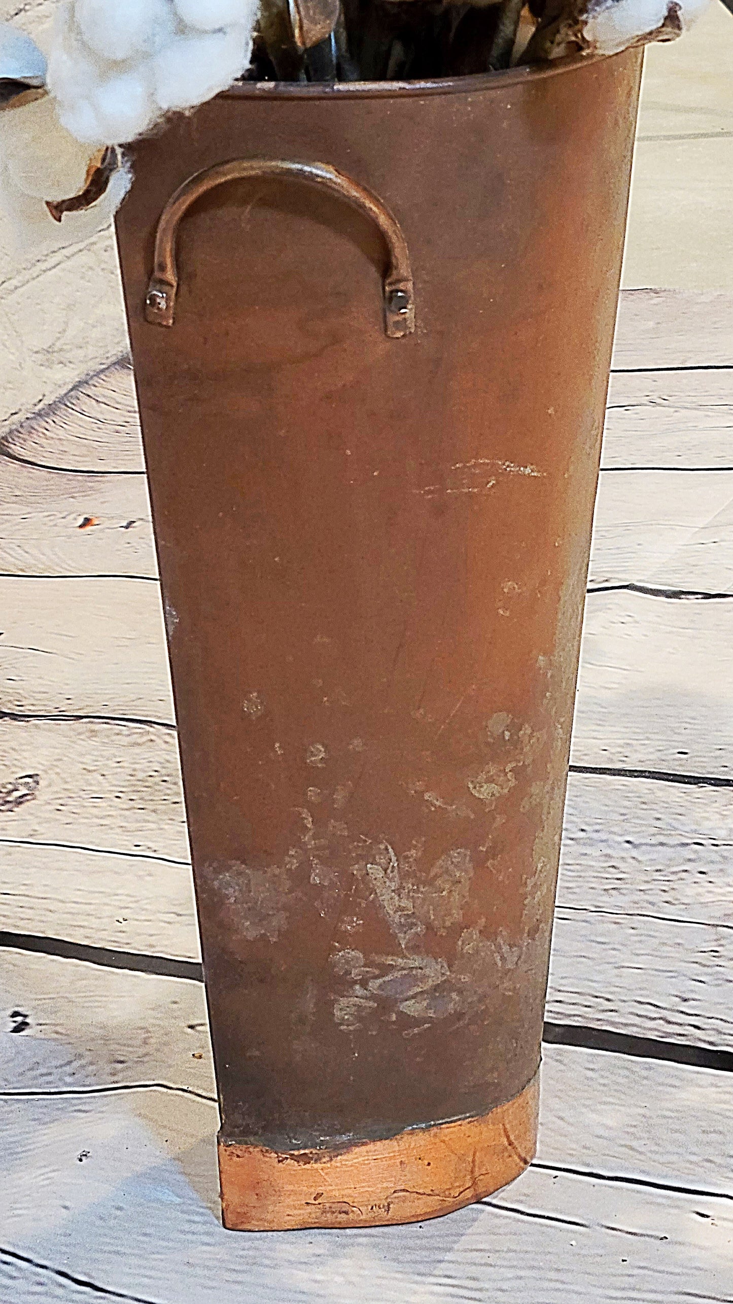 (Sample) Vintage Rustic Bronze Wall Planter