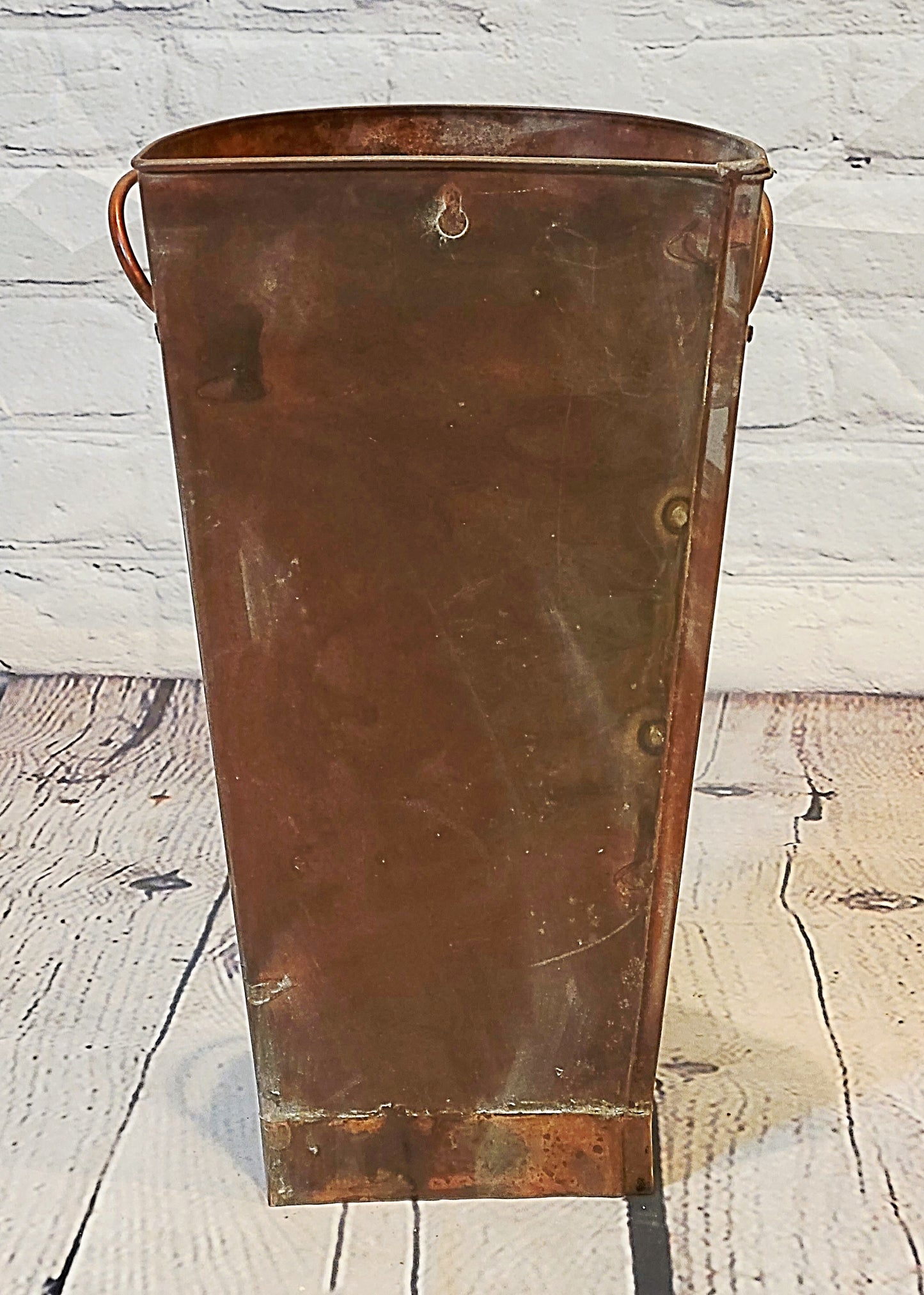 (Sample) Vintage Rustic Bronze Wall Planter