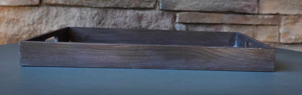 Hot Cocoa Bar - Rustic Brown Wooden Serving Tray