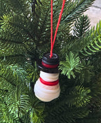 Stacked Button Snowman Ornament  Handmade Holiday Decor & Whimsical Gift