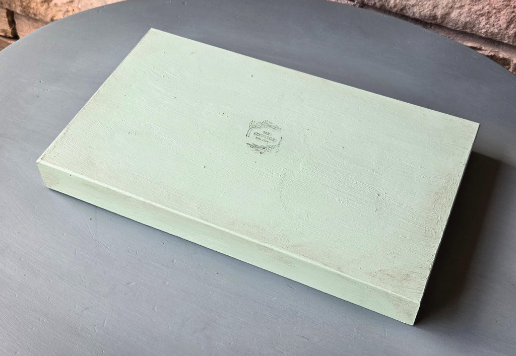 Decorative Wooden Tray with Antique-Style Fruit Label