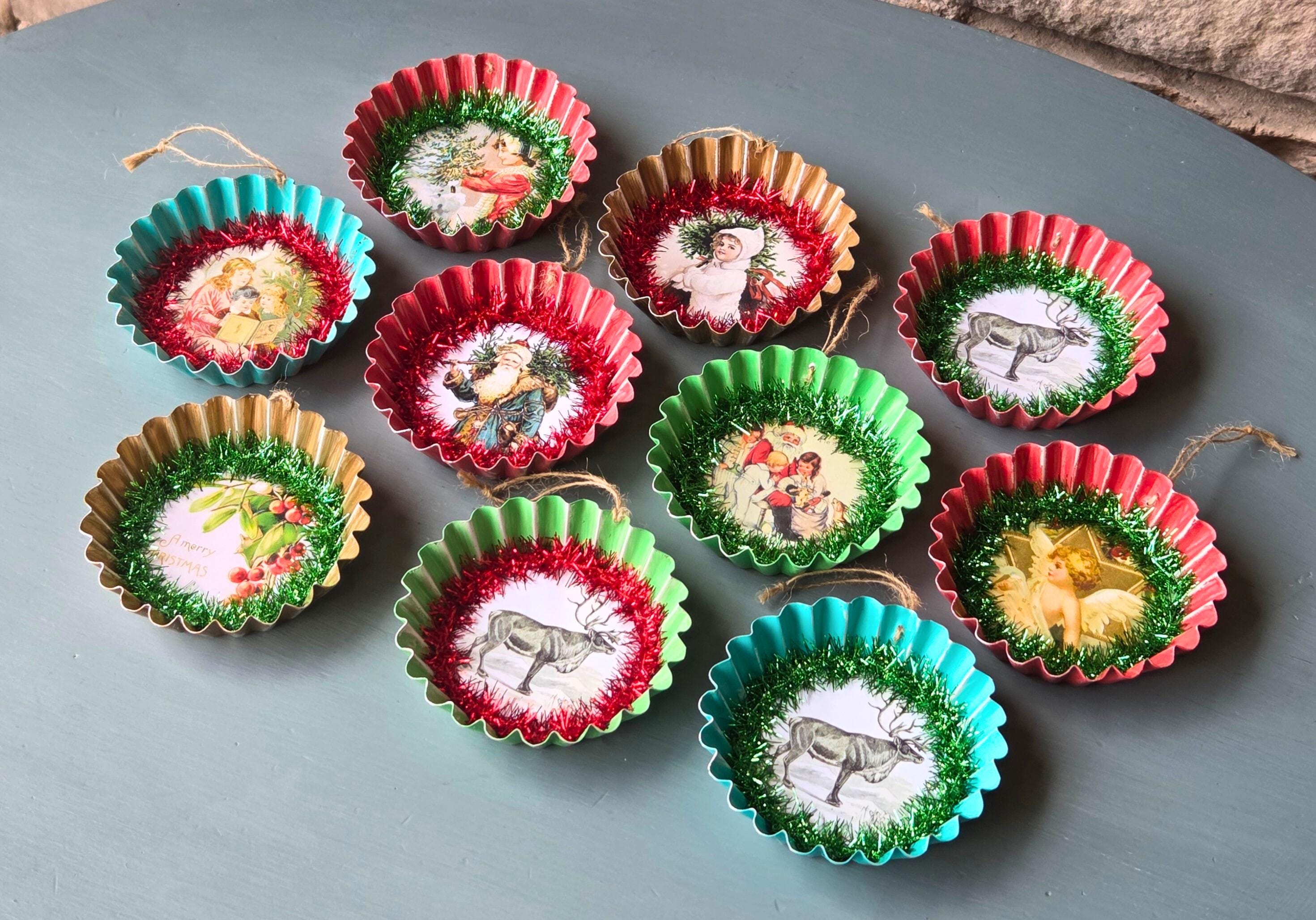 Vintage-Style Tart Tin Christmas Ornament – Nostalgic Holiday Decor & Collectible Gift