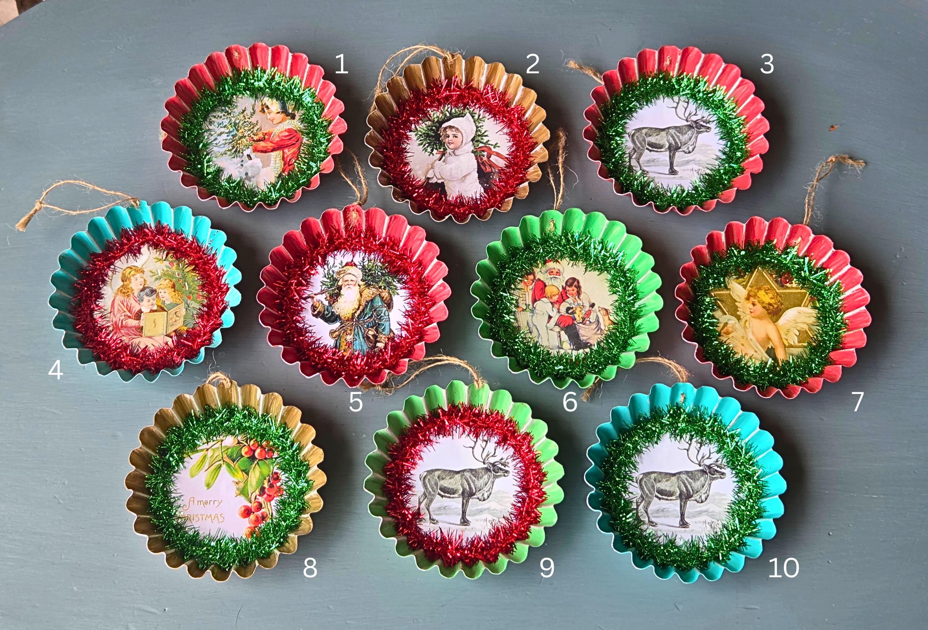 Vintage-Style Tart Tin Christmas Ornament – Nostalgic Holiday Decor & Collectible Gift